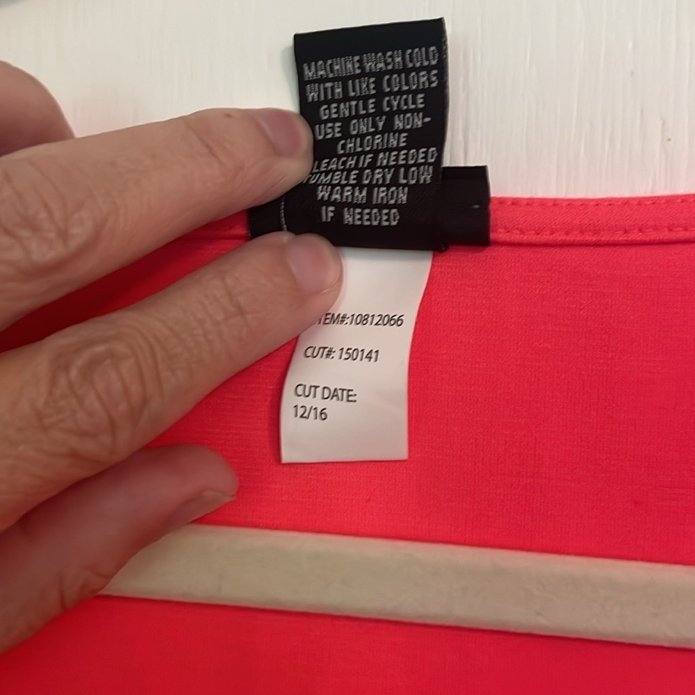 Torrid Neon Coral Peplum Sleeveless Top Women’s Size 1x - Picture 5 of 5